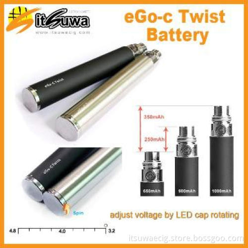 Original manufacturer e cigarette ego C twist battery variable voltage